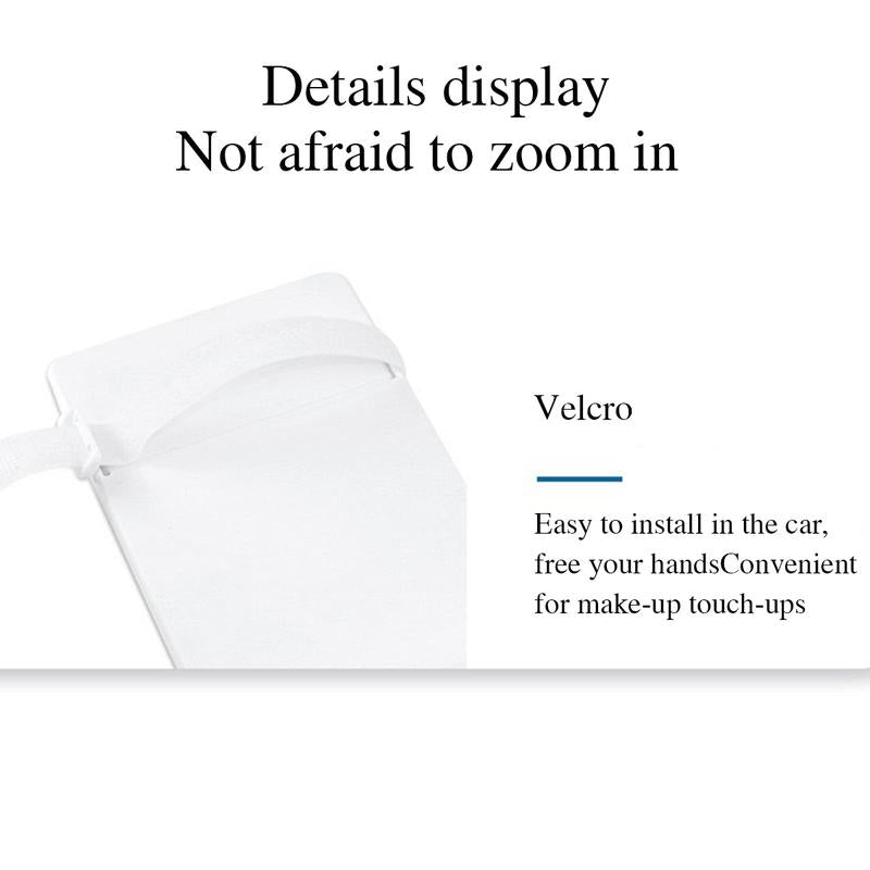 LED Touch Screen Car Sun Visor Makeup Mirror - Adjustable Brightness, Rechargeable HD Vanity Mirror for Stylish Car Accessories