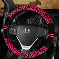 Leopard Grain Plush Steering Wheel Cover