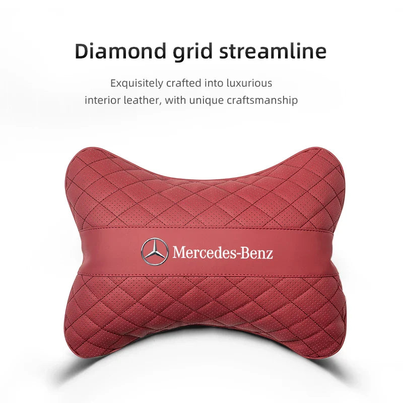 Car Seat Head Support Cushion Lumbar Pillow Interior Accessories For Mercedes Benz AMG Smart W205 C300 W203 W206 W108 W124 W126