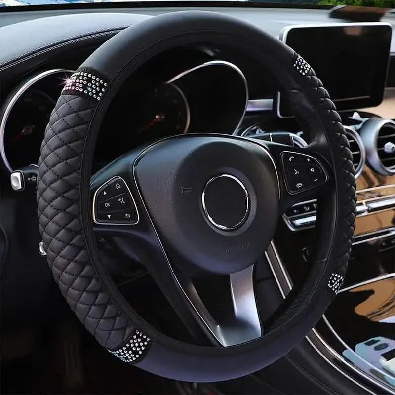 Soft Leather Steering Wheel Cover