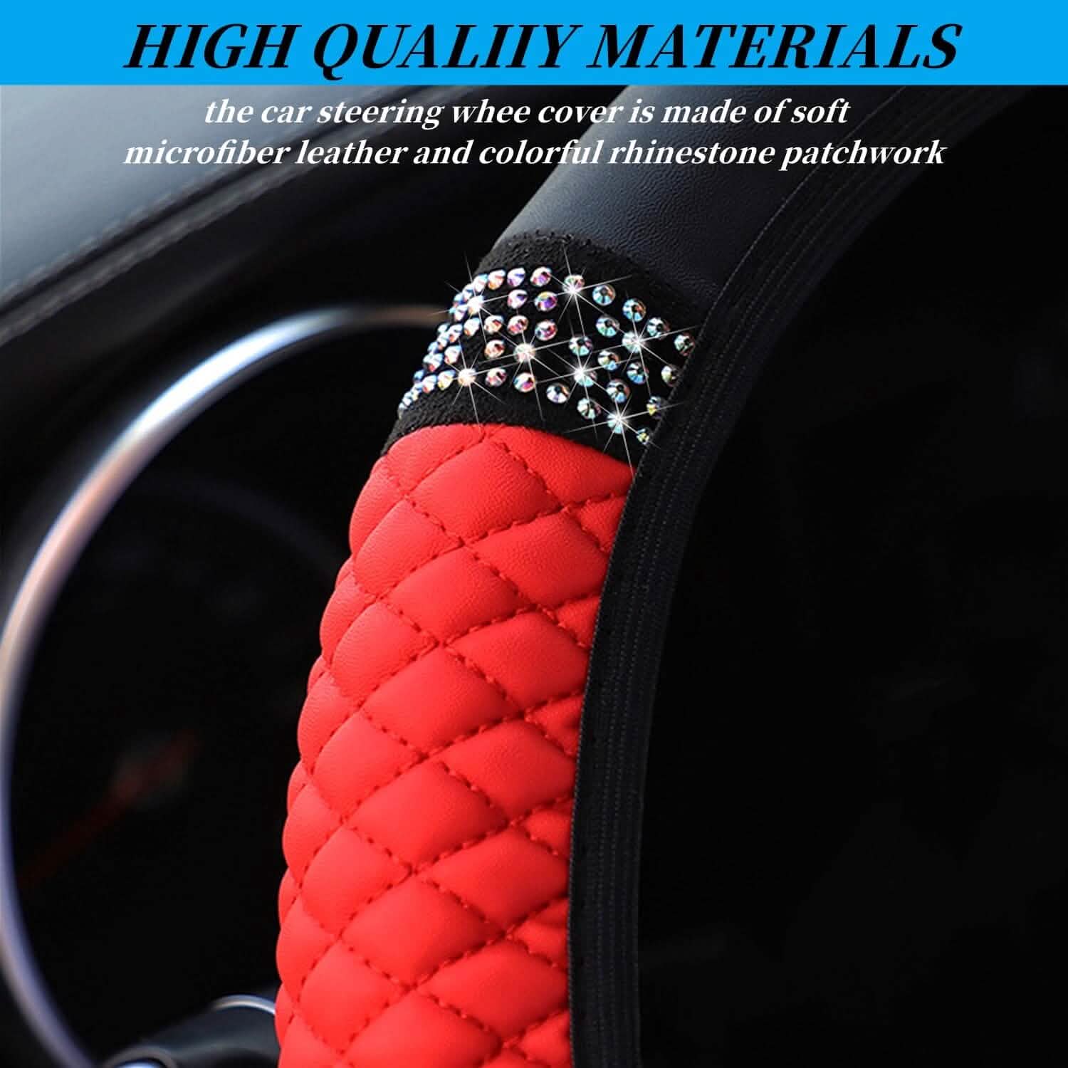Soft Leather Steering Wheel Cover