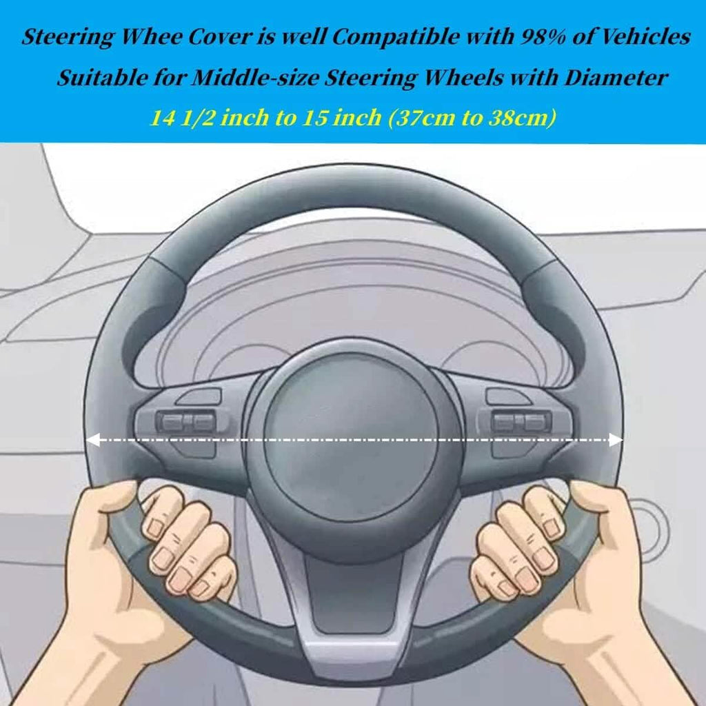 Soft Leather Steering Wheel Cover