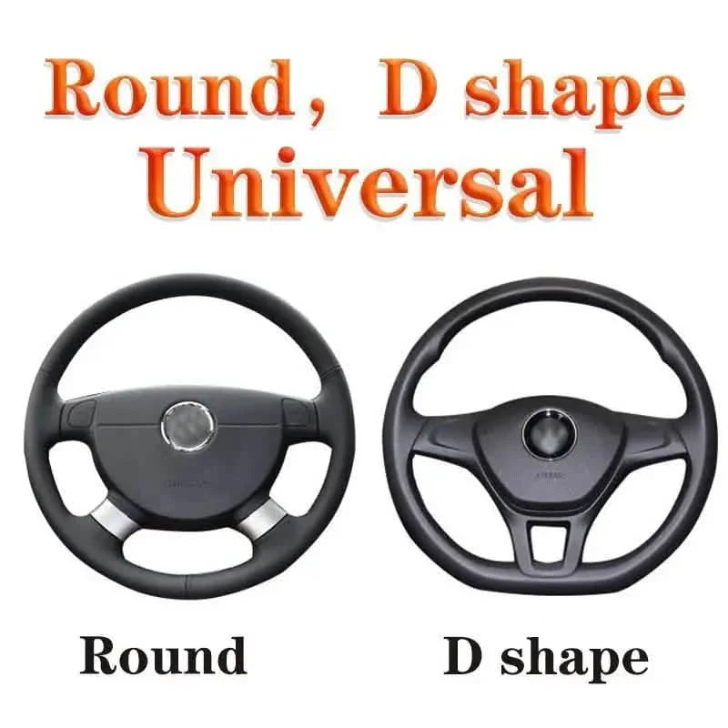 Soft Leather Steering Wheel Cover
