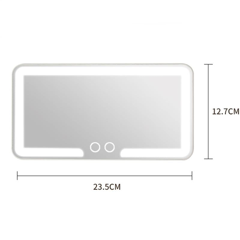 LED Touch Screen Car Sun Visor Makeup Mirror - Adjustable Brightness, Rechargeable HD Vanity Mirror for Stylish Car Accessories