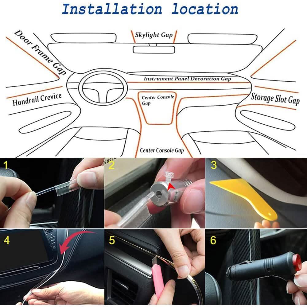 Car LED Strip Ambient Light Kit